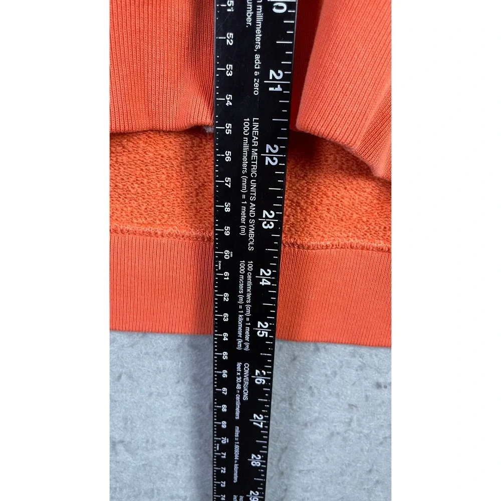 Nike Full Zip Hoodie Mens XL Orange Excellent Oversized Graphic Logo Sweatshirt